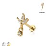 MULTI CZ MARQUISE WITH ROUND DANGLE CZ THREADLESS (PUSH IN) 316L SURGICAL STEEL LABRET SET MULTI CZ MARQUISE WITH ROUND DANGLE CZ THREADLESS (PUSH IN) 316L SURGICAL STEEL LABRET SET